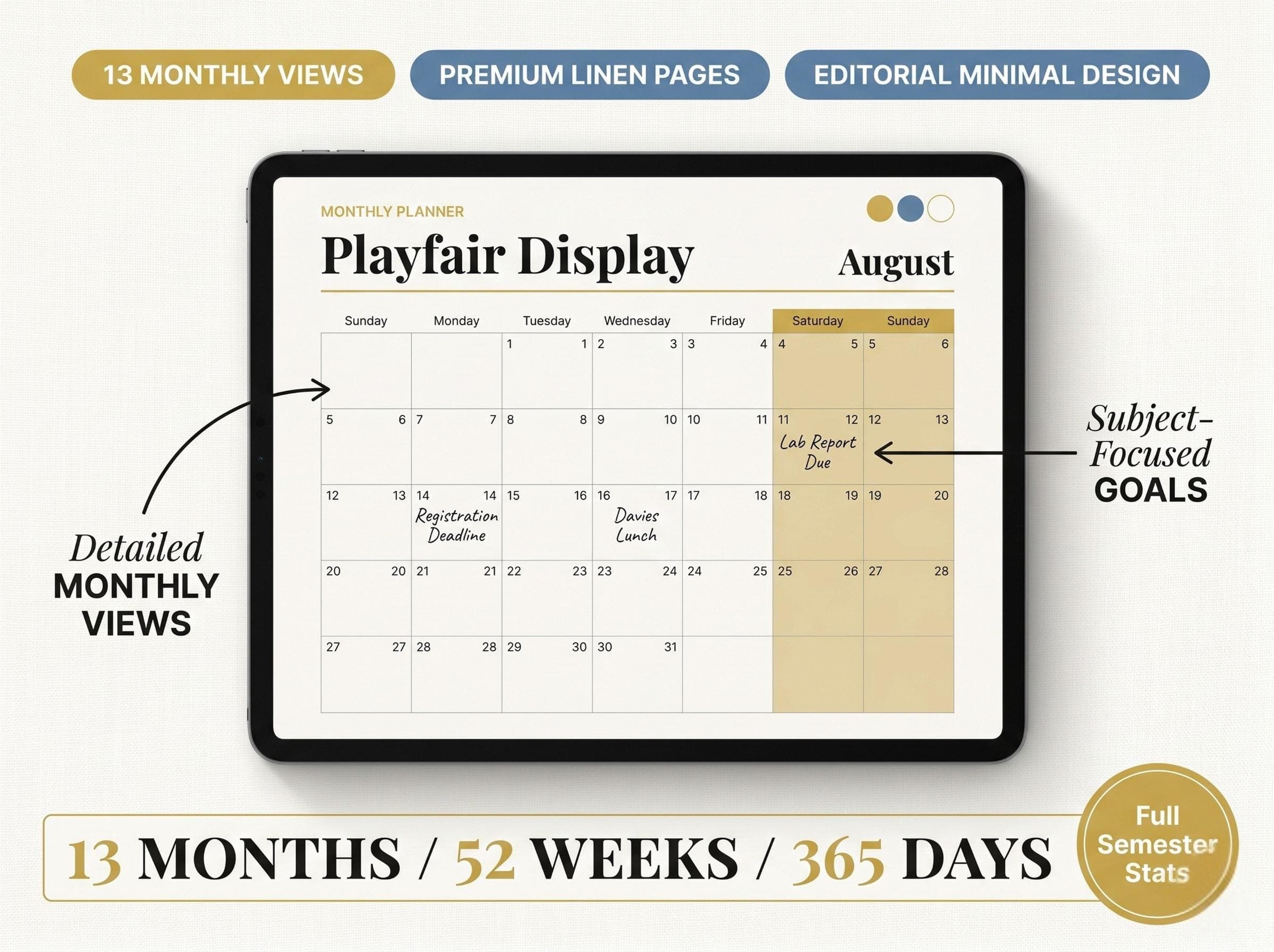 Smart Daily Planner Digital: Undated Hourly Schedule, Hyperlinked Pages (Digital Download) - Image 7