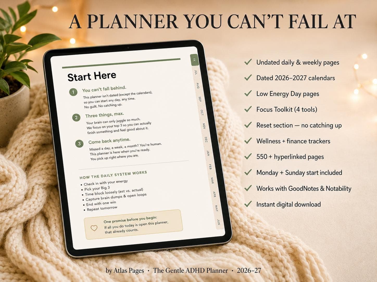 ADHD Planner 2026-2027, Undated Daily Weekly Monthly (Digital Download) - Image 10